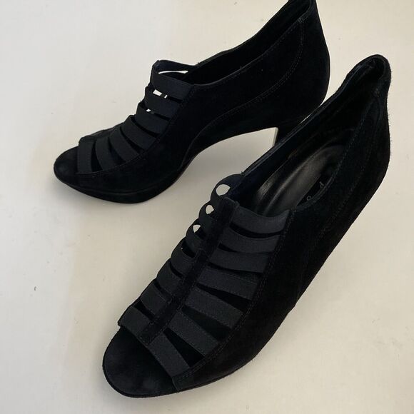 PAUL GREEN Cher Sandal Caged Elastic Strap Open Toe Black Platform 7 UK … - Picture 6 of 10